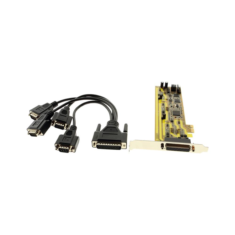 Quad Port Serial RS422/485 PCIe Card with DB44 Cable S229656