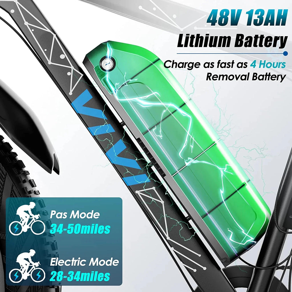 26 x 4.0 Fat Tire 500W All Terrain Electric Bike V1737