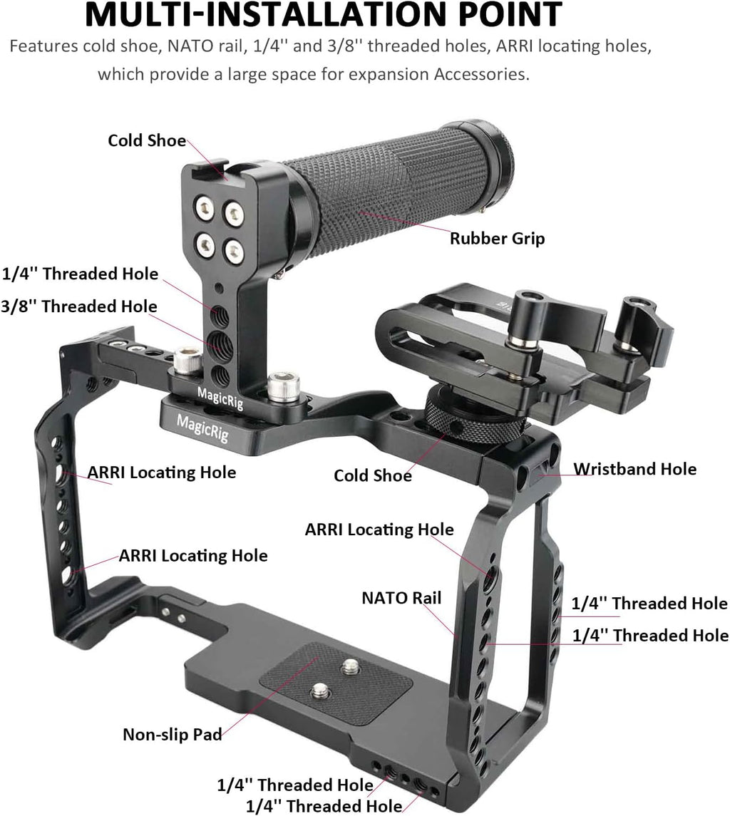 Full Cage Kit with Rubber Top Handle & T5 SSD Mount Y840