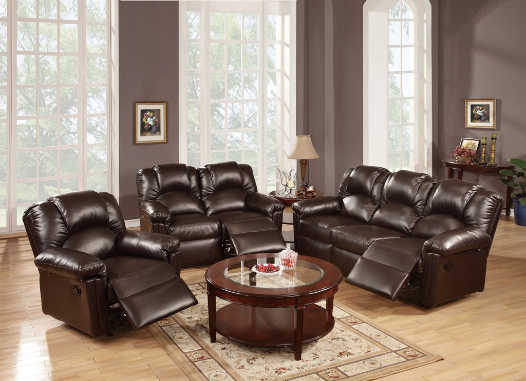Brown Bonded Leather Recliner Chair C81629