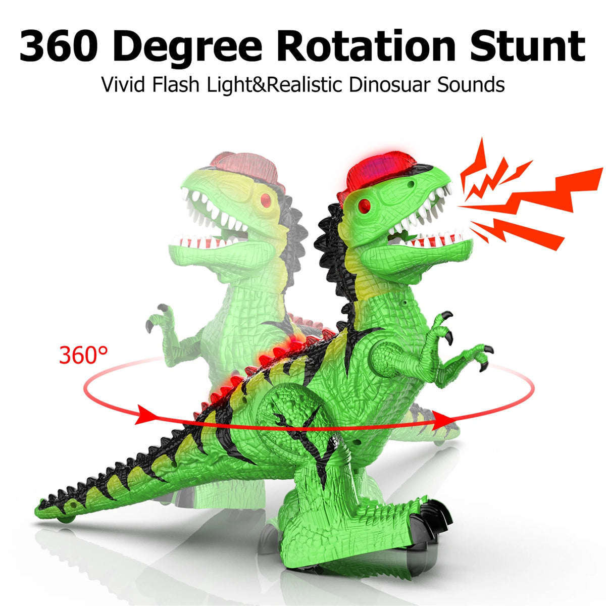 Green RC Giant Dinosaur Robot Toy with 360° Rotation P185626