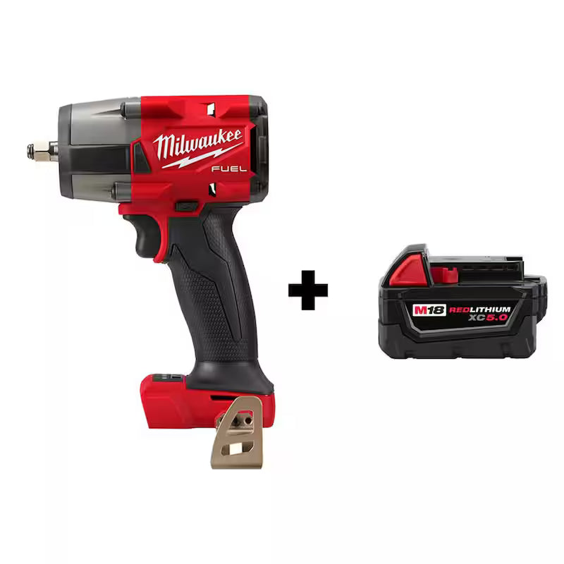 18V Brushless Cordless 3/8 in. Impact Wrench with 5.0 Ah Battery R130590