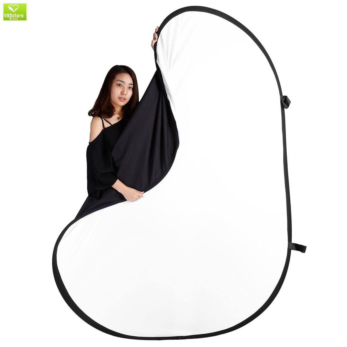 5ft x 6.5ft Double Sided Twist Pop Out Backdrop with Carrying Case N772042