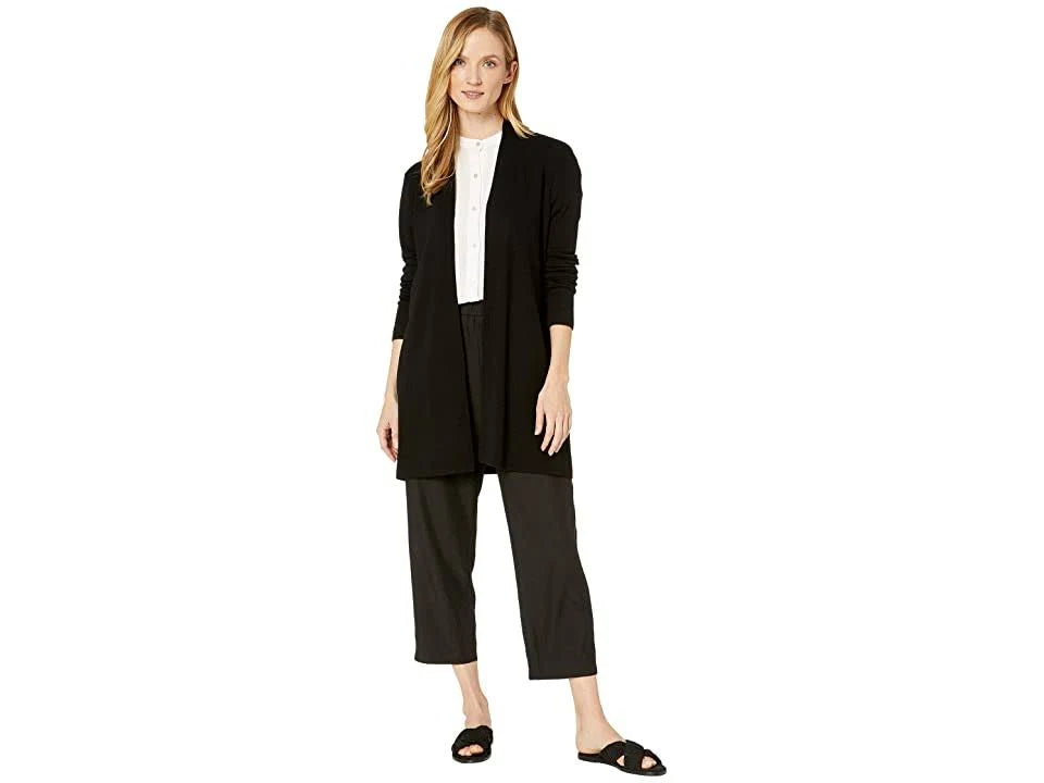 Black Merino Long Cardigan S995810