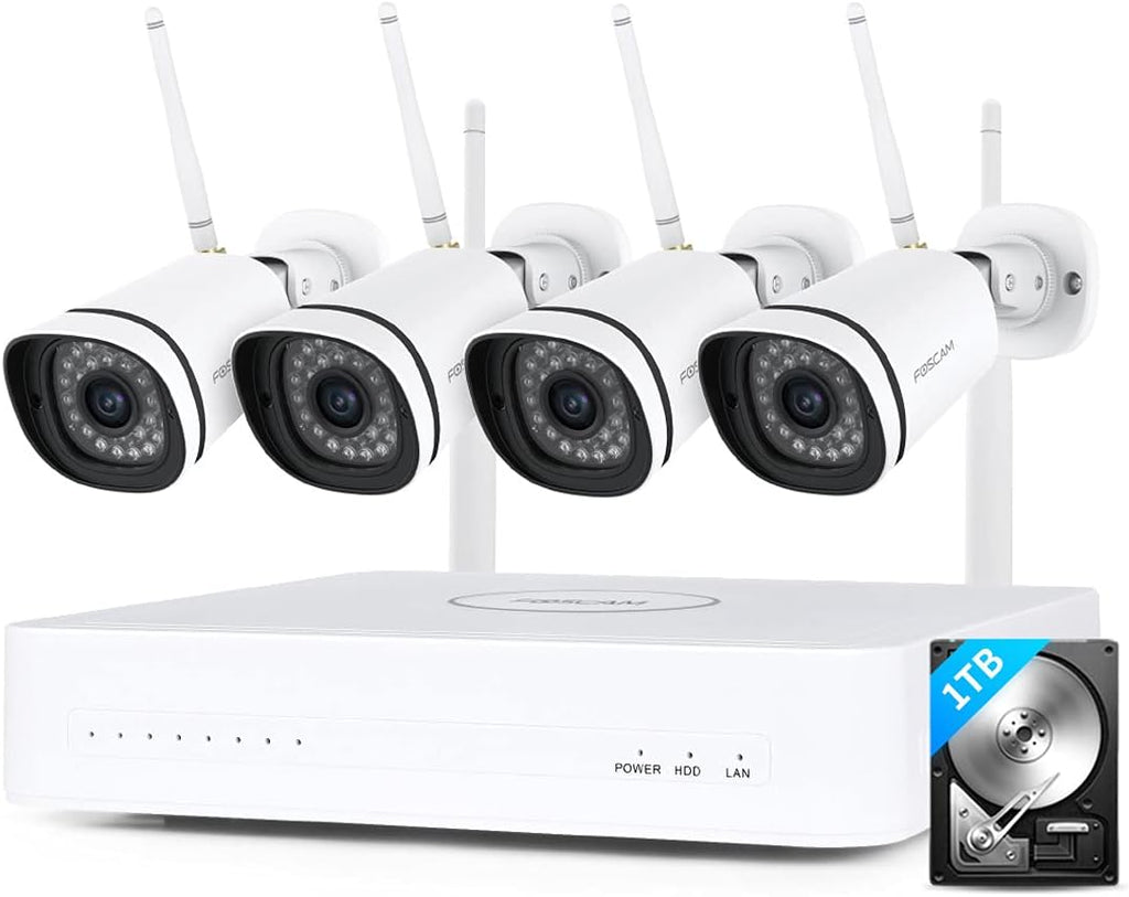 Outdoor Security Camera, 1080P WiFi, Night Vision, IP66 Weatherproof, Black V646855