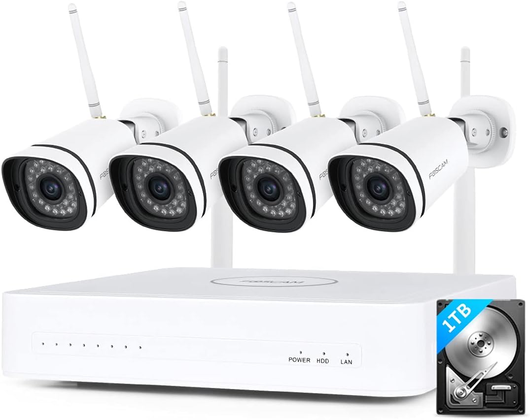 Outdoor Security Camera, 1080P WiFi, Night Vision, IP66 Weatherproof, Black V646855