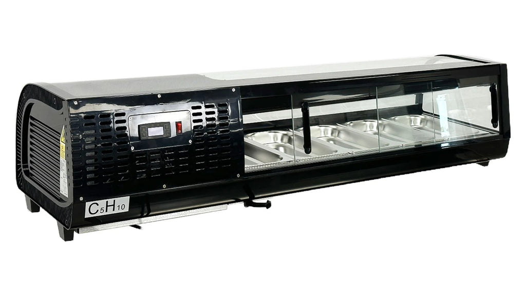 Black Curved Sushi Refrigerated Display Case P375