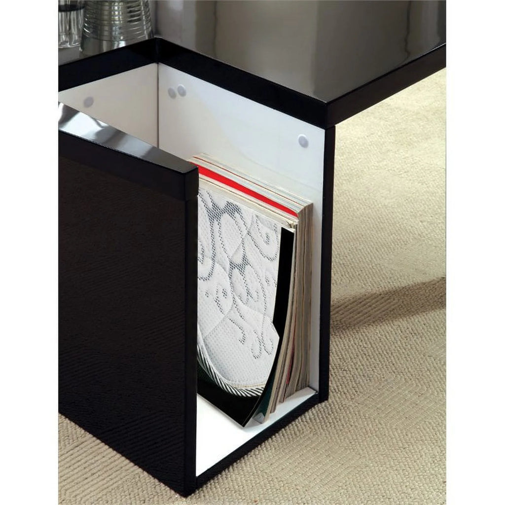 Black Wood Coffee Table with Storage Z19991