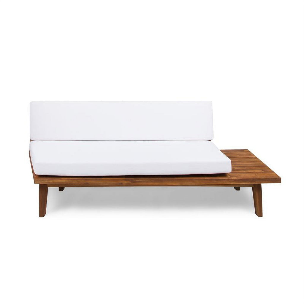 White 4-piece Wood Outdoor Sectional Sofa Set N329