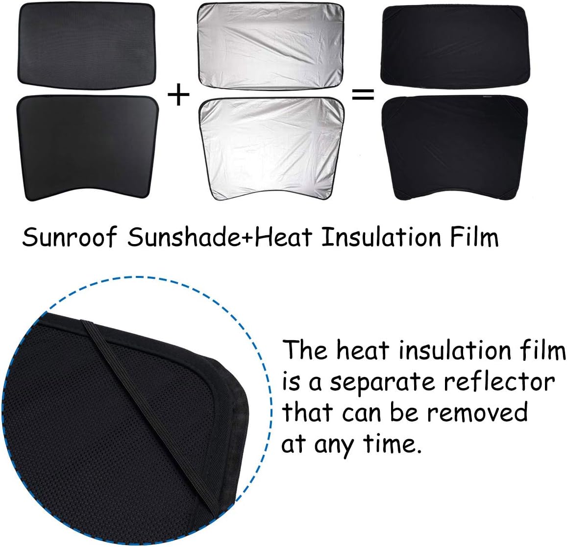 Glass Roof Sunshade Set of 4 Pieces O91816