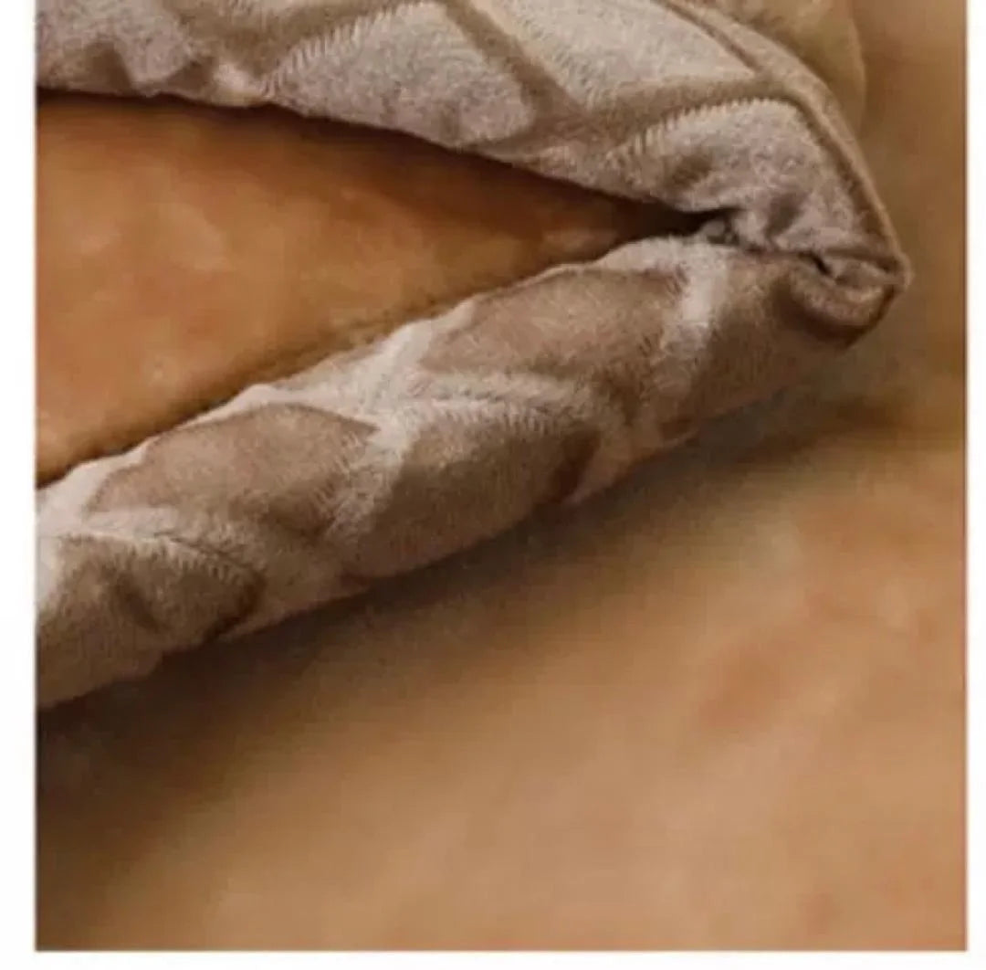 King Orange Red/Cream Reversible Faux Mink Fleece Blanket L799090