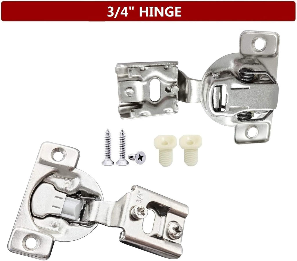 50 Pack Soft Close Cabinet Hinges, 105 Degree, 3 Way Adjustability Z405460