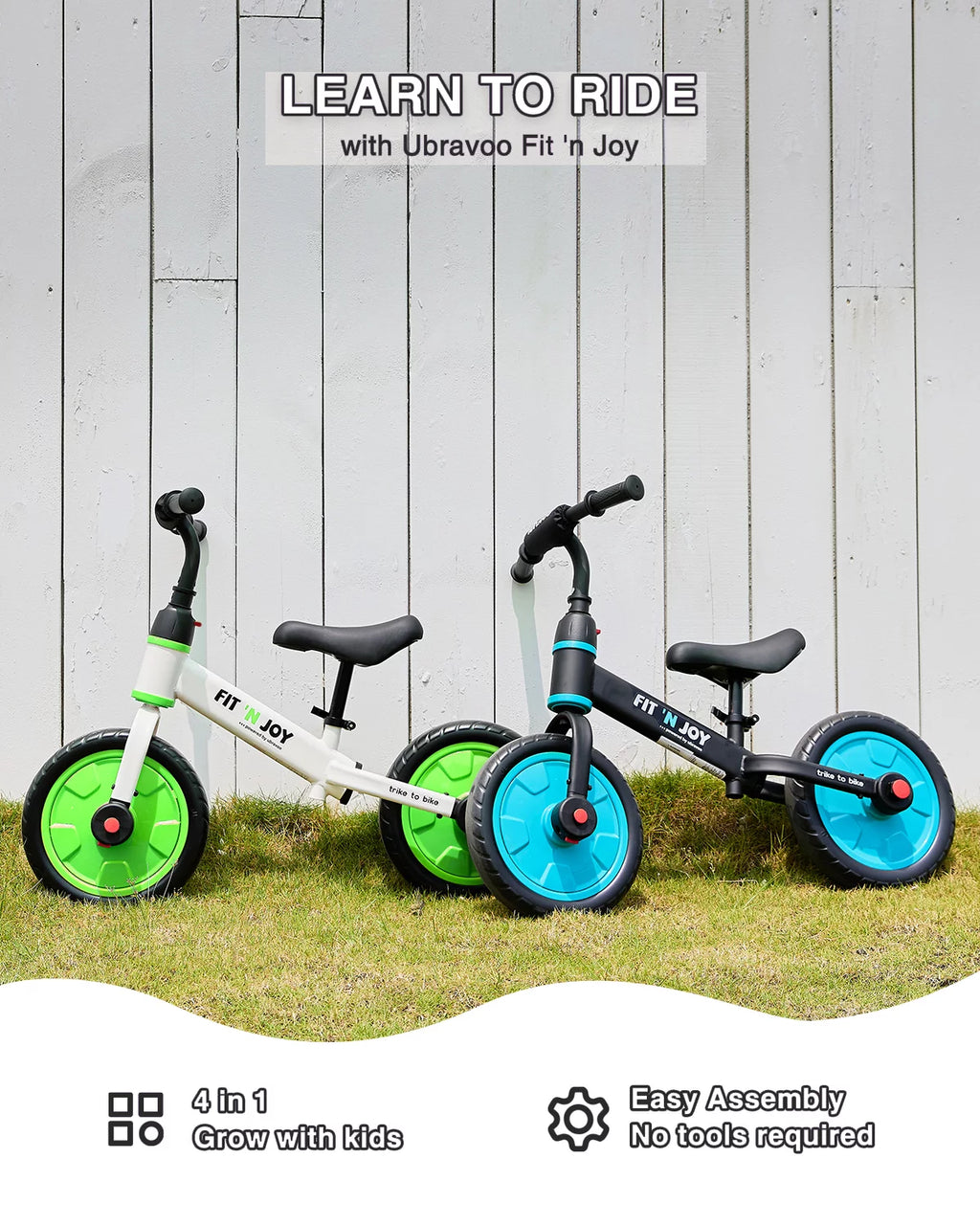 Blue 4-in-1 Toddler Balance Bike Z853