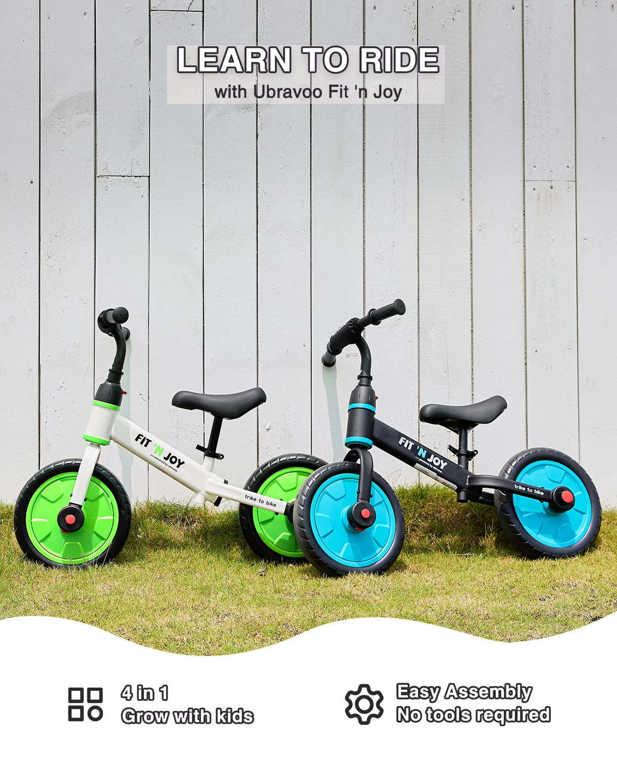 Blue 4-in-1 Toddler Balance Bike Z853