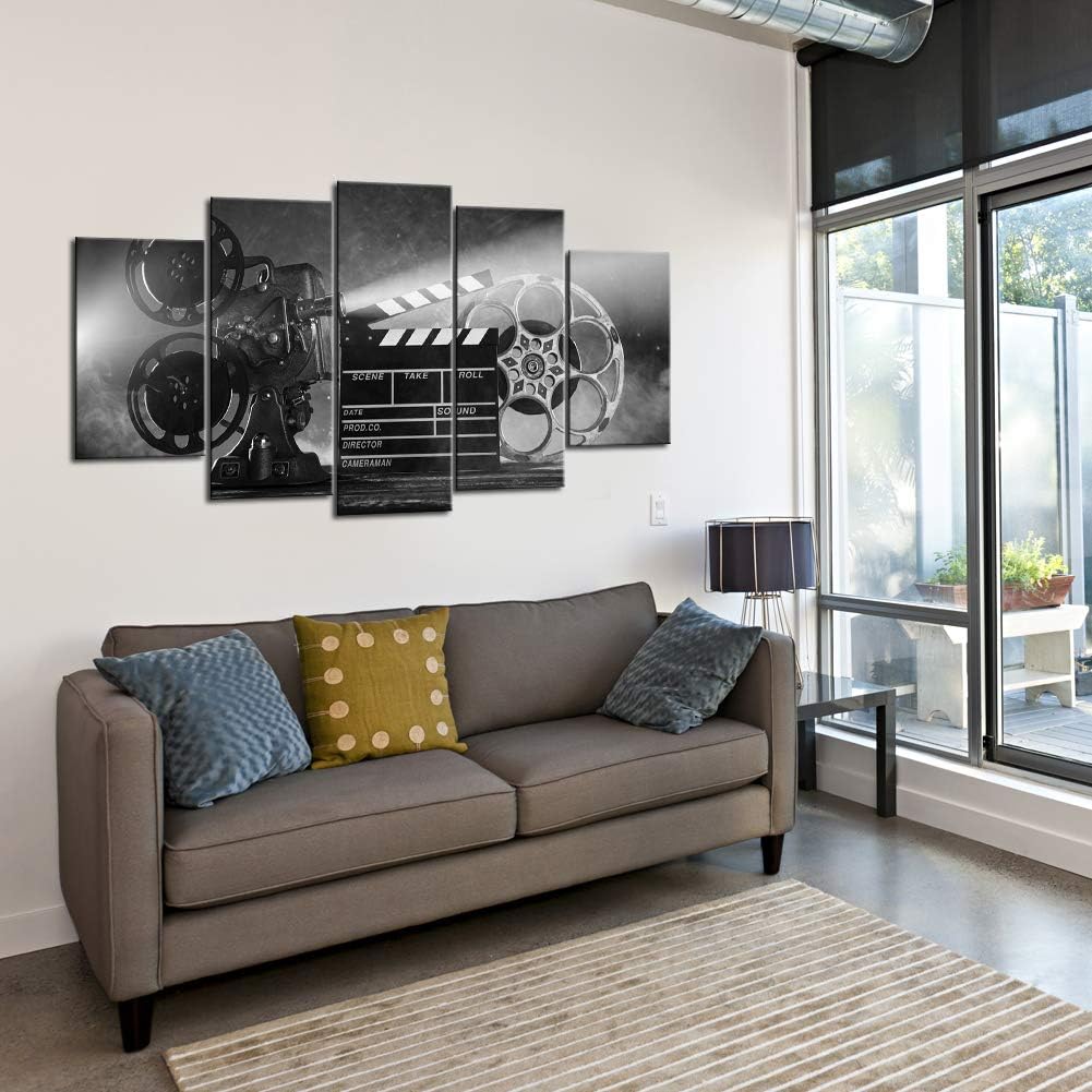 Large 5 Piece Canvas Wall Art Black and White Pictures Ready to Hang F503