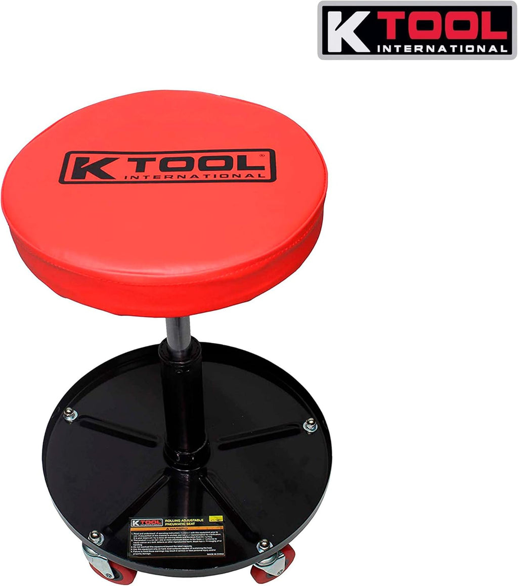 Adjustable Rolling Mechanic Seat with Pneumatic Lift, Padded Seat, Pack of 2 H694