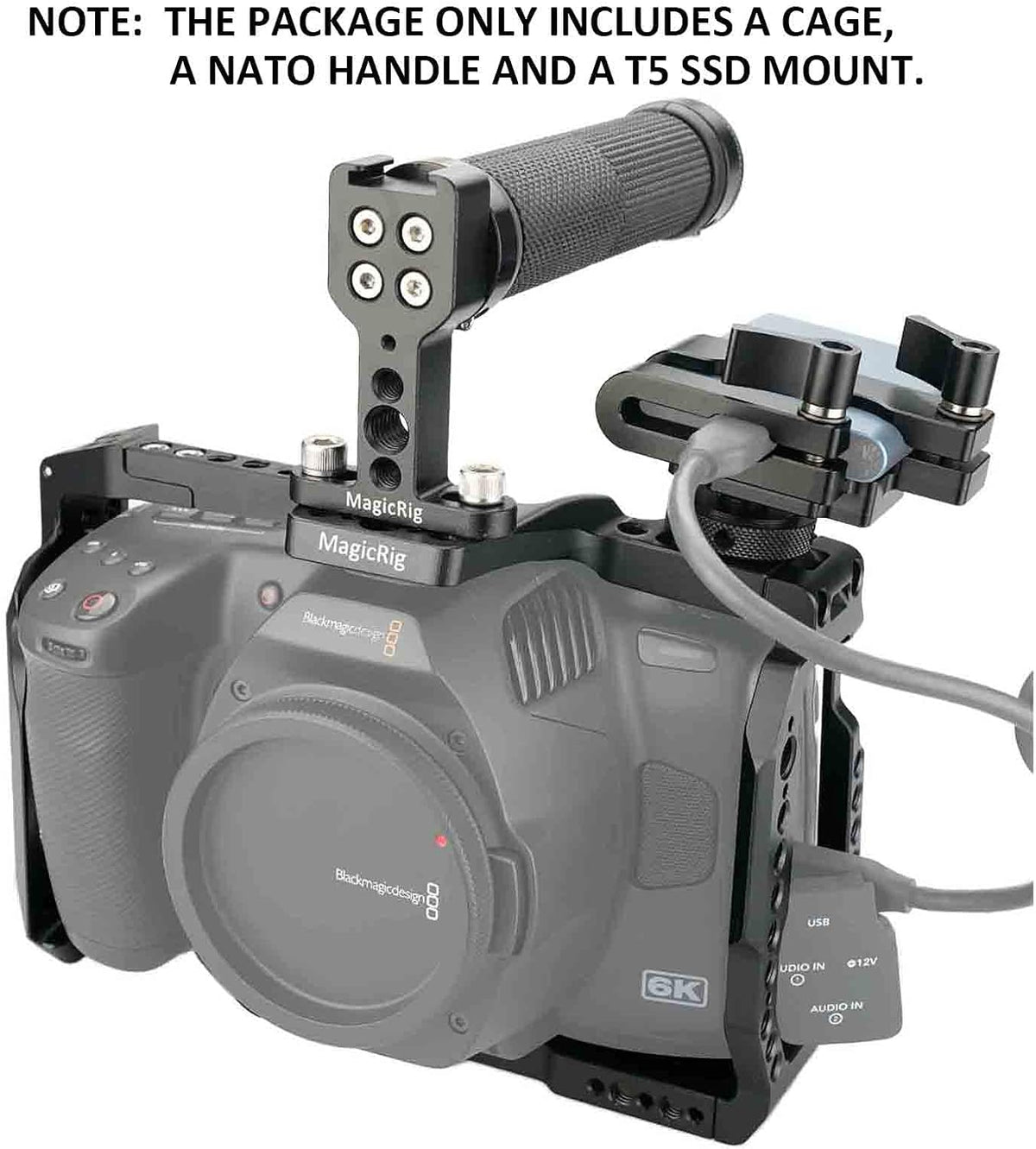 Full Cage Kit with Rubber Top Handle & T5 SSD Mount Y840