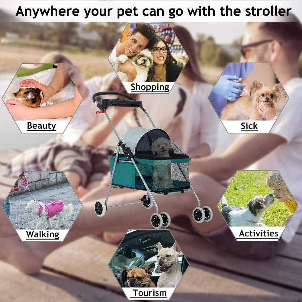 Folding Pet Stroller with Cup Holder B739