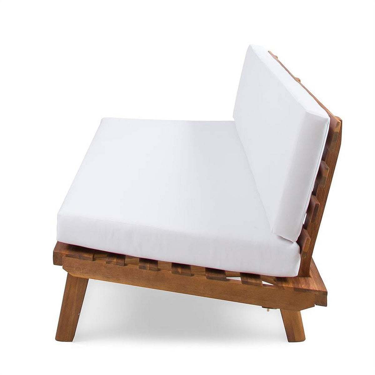 White 4-piece Wood Outdoor Sectional Sofa Set N329