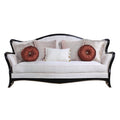 Beige & Black Sofa with Seven Toss Pillows W624065