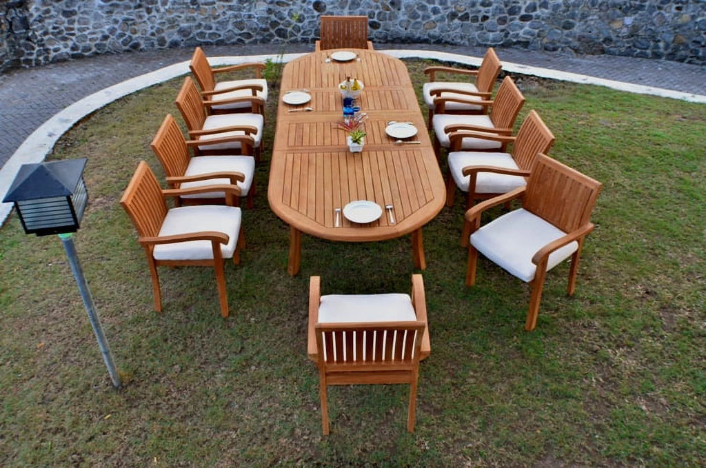 11 Pc Teak Wood Dining Set Q162959