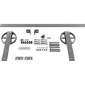 Flint Gray Barn Door Hardware Set with 84 inch Track P9683