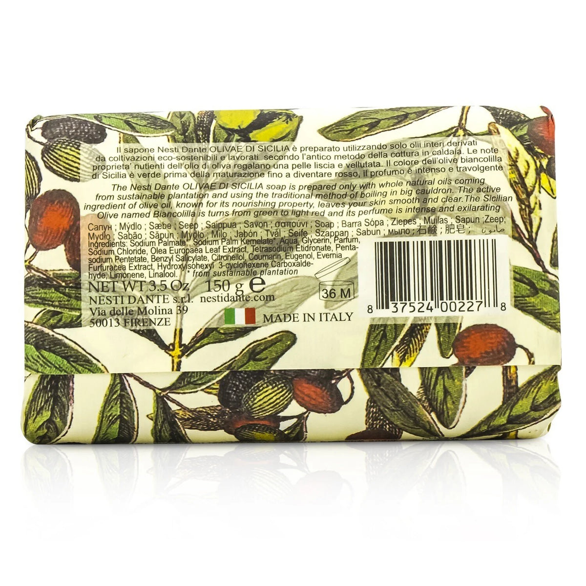 Natural Soap With Italian Olive Leaf Extract 150g F1578