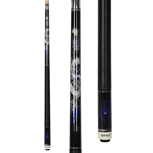 Pool Cue Stick with Hard Case Low Deflection Shaft 19.5-21 oz J62412