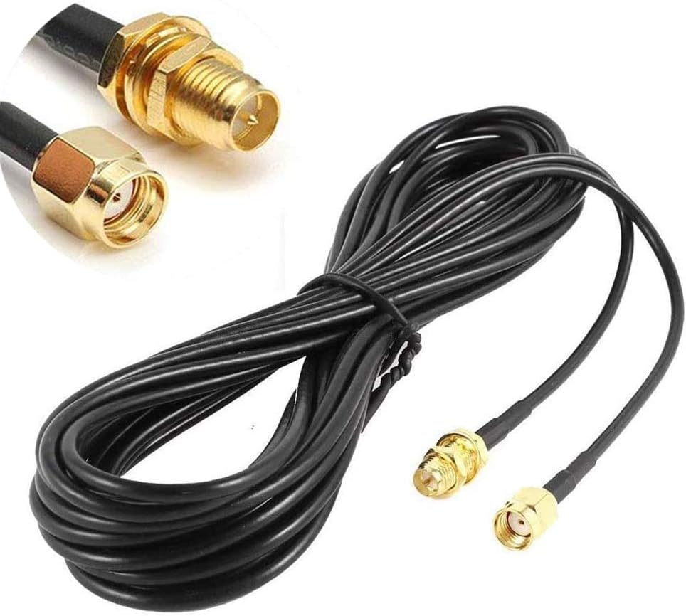 16ft RP-SMA Coaxial Extension Cable Male to Female Connector - 2Pack D4164