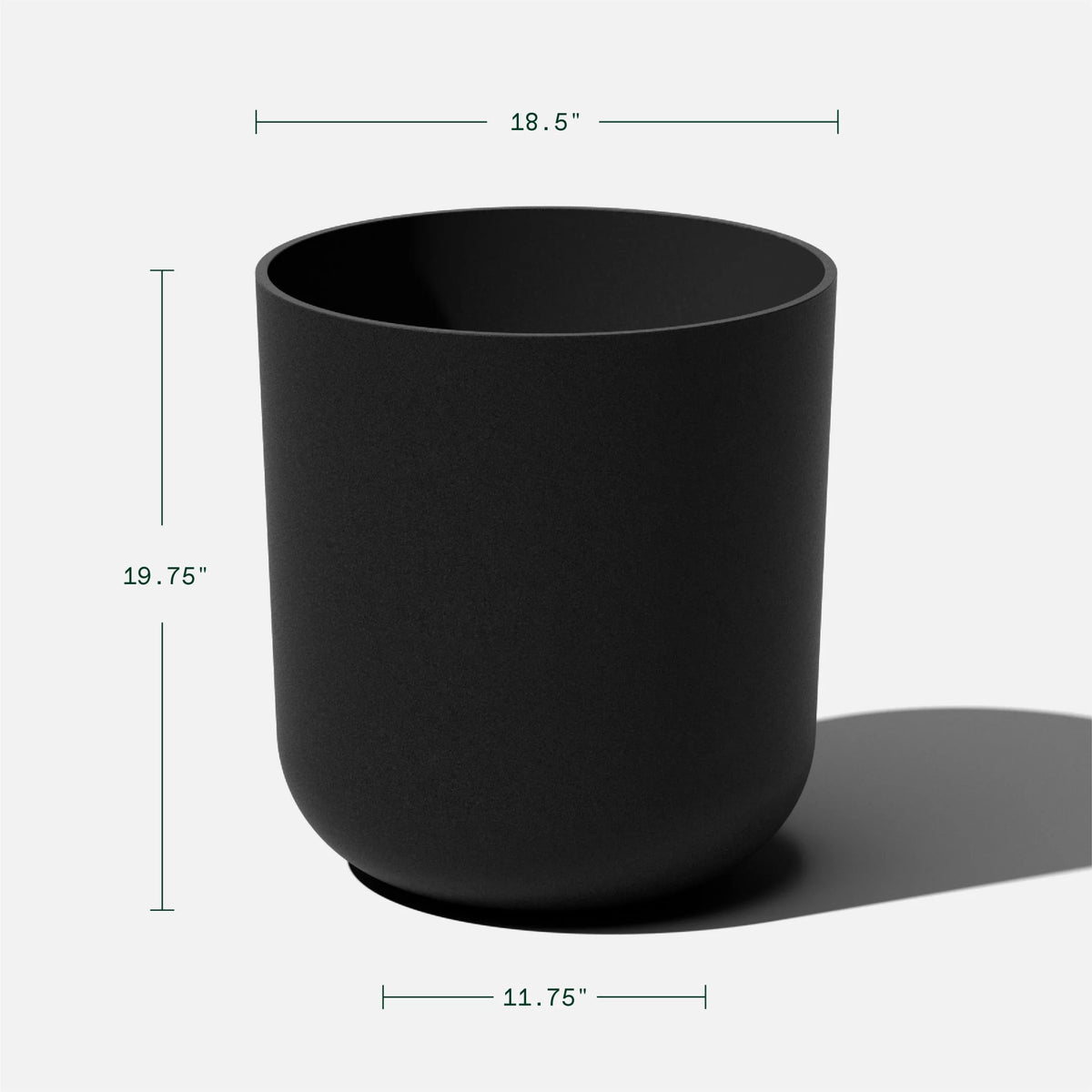 20" Plastic-Stone Planter 2-Pack Black X14431
