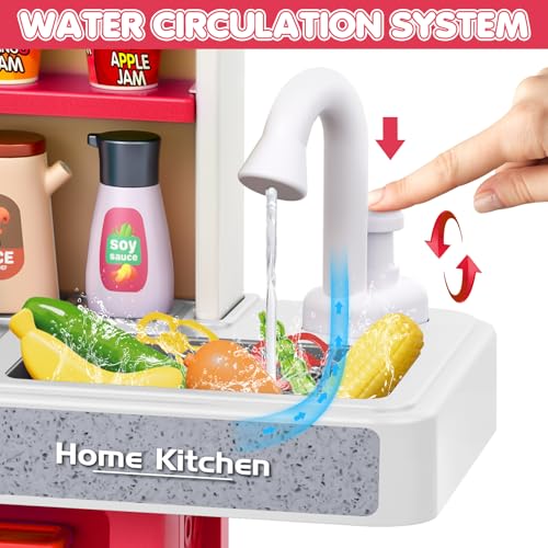 Kids Play Kitchen Set with Sound & Light A9812