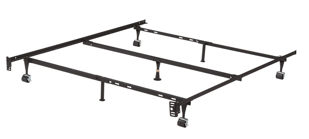 Adjustable Metal Bed Frame with Locking Wheels O7372