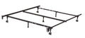 Adjustable Metal Bed Frame with Locking Wheels O7372