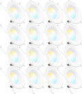 16 Pack 5/6 Inch LED Recessed Lighting Retrofit Kit, Smooth Trim, Dimmable, 2700K Soft White, 13W=75W, 965 LM, Damp Rated M9224