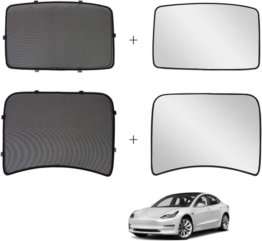 Glass Roof Sunshade Set of 4 Pieces O91816
