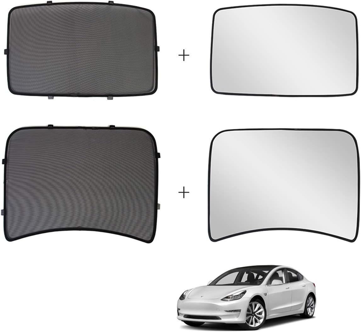 Glass Roof Sunshade Set of 4 Pieces O91816