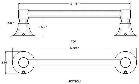 Satin Nickel Towel Bar I349
