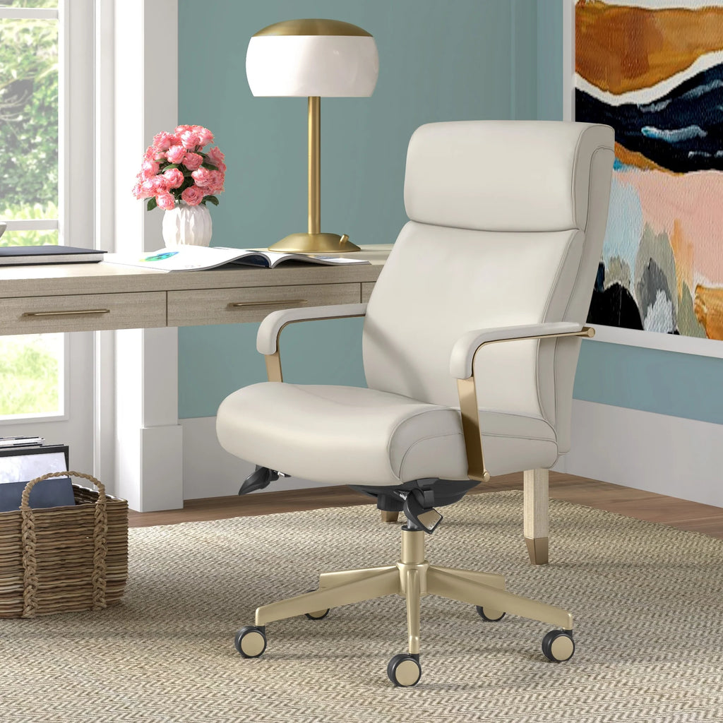 White Bonded Leather Executive Chair X74707