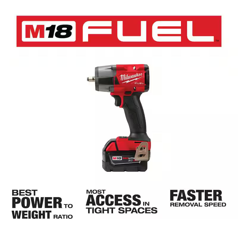 18V Brushless Cordless 3/8 in. Impact Wrench with 5.0 Ah Battery R130590