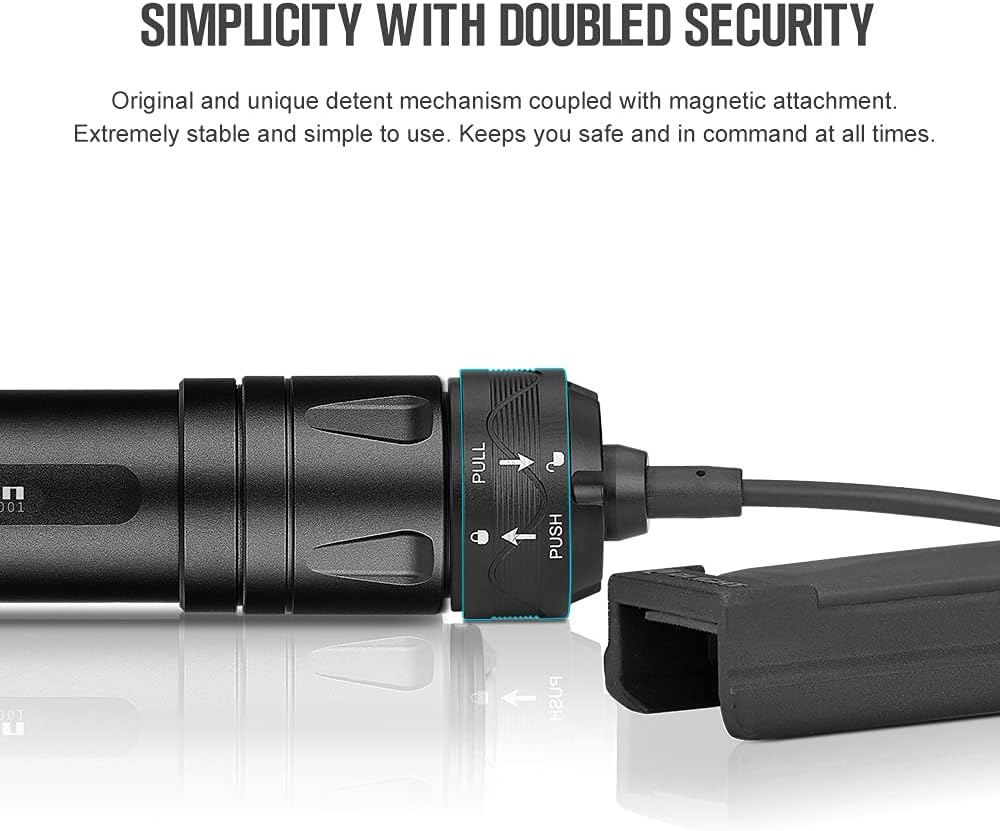 Odin 2000 Lumens Picatinny Rail Mounted Rechargeable Tactical Flashlight with Remote Pressure Switch H3778
