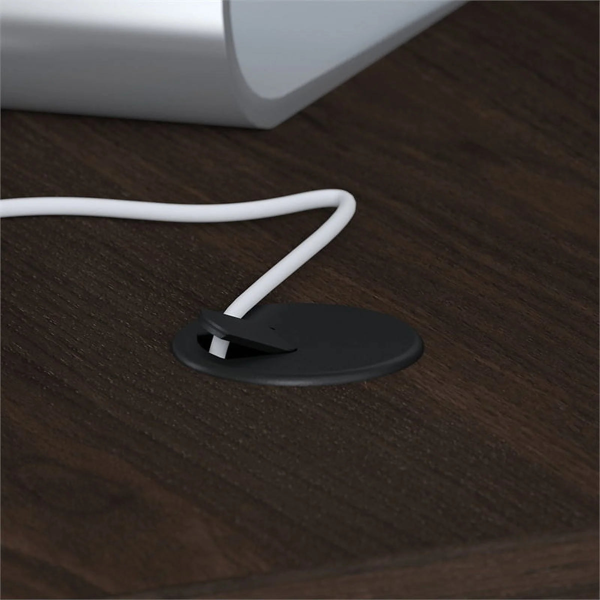 72W L Shaped Desk with 42W Return in Black Walnut Engineered Wood I648