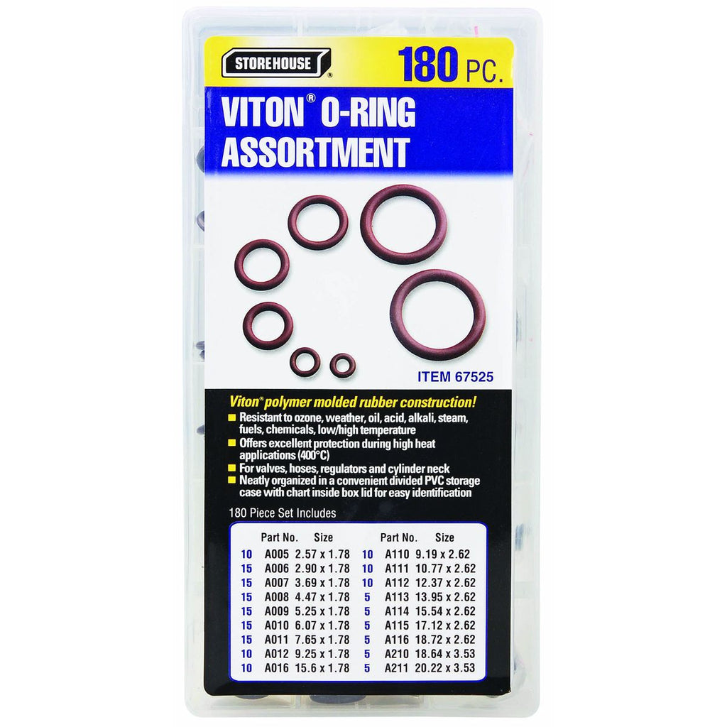 Viton O-Ring Kit, 180 Piece J765568