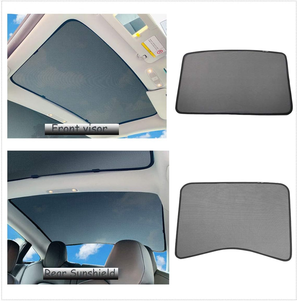 Glass Roof Sunshade Set of 4 Pieces O91816