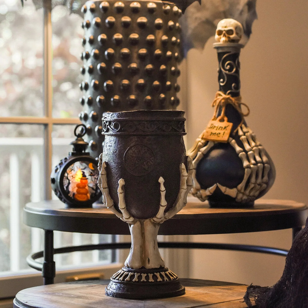 Skeleton Hands Chalice Cup Wine Goblet J5828