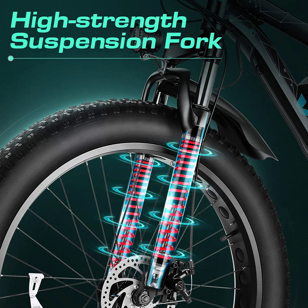 26 x 4.0 Fat Tire 500W All Terrain Electric Bike V1737
