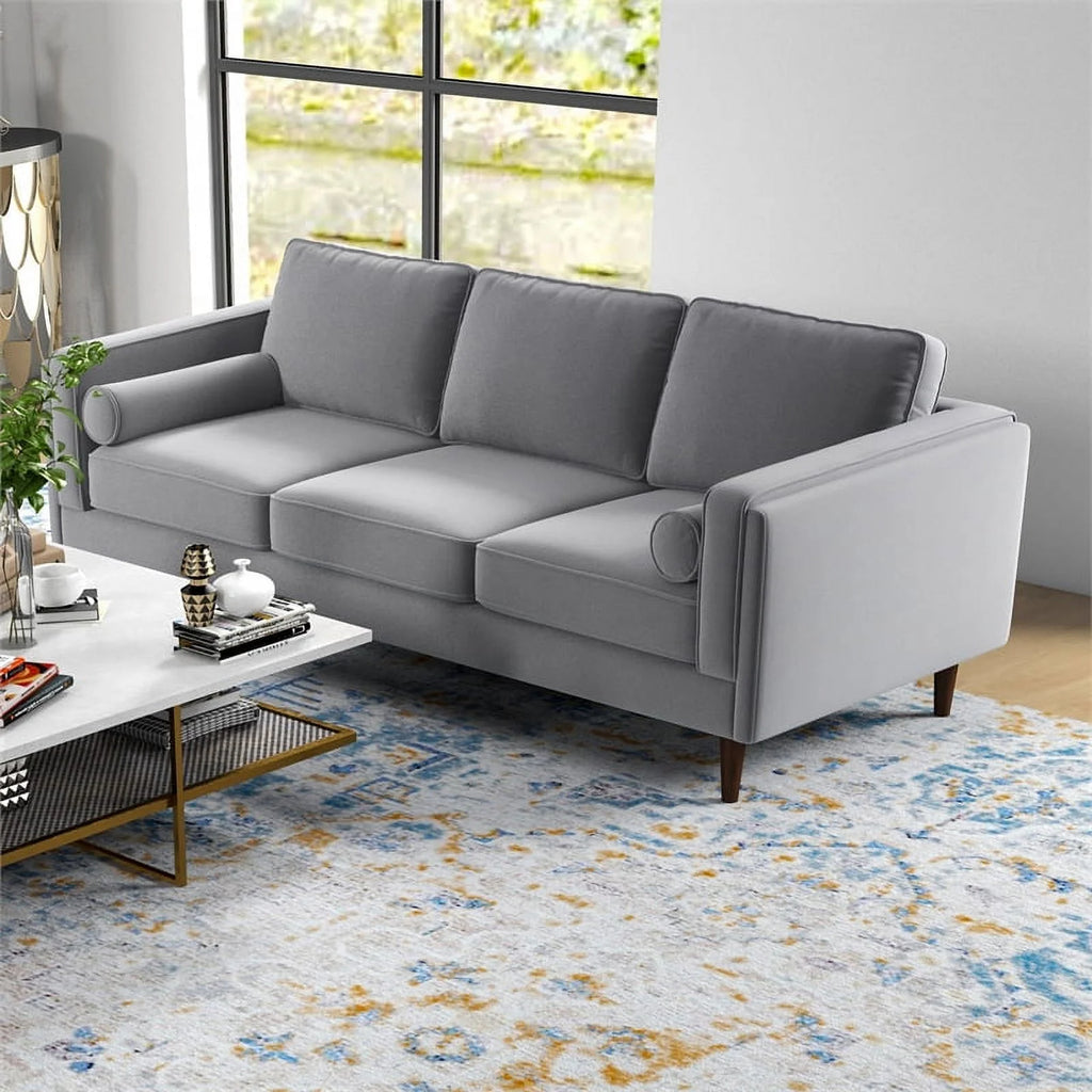 Dark Gray Velvet Sofa Set V72367