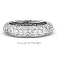 18K White Gold Three Row Diamond Eternity Ring V472