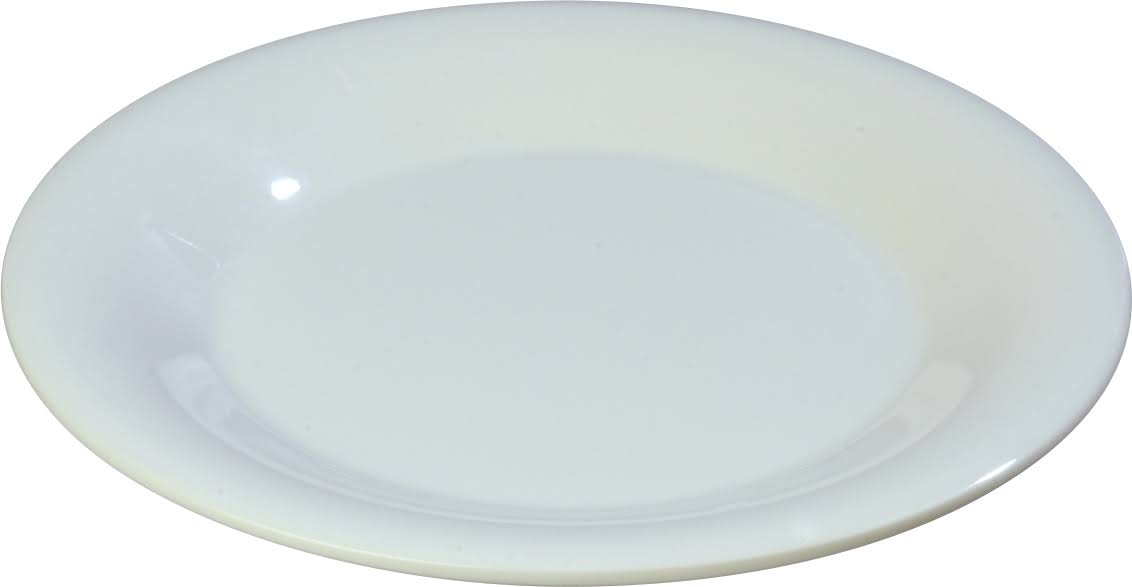White Wide Rim Melamine Plate, 9 inch, 24 per Case H286185