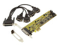 Quad Port Serial RS422/485 PCIe Card with DB44 Cable S229656