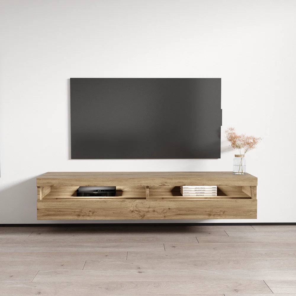 High Gloss 63" Floating TV Stand for TVs up to 70" I56226